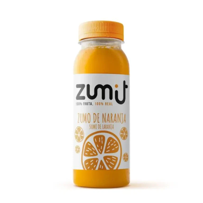 Zumo de naranja natural exprimido HPP de Zumit - caja de 24 unidades