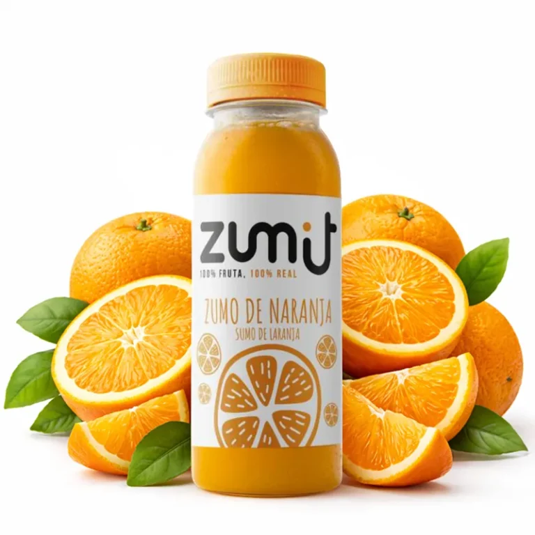 Zumo de naranja natural exprimido HPP de Zumit - caja de 24 unidades