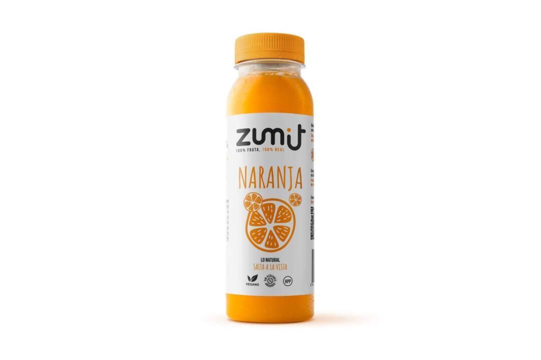 Zumo de naranja natural exprimido HPP de Zumit - caja de 24 unidades