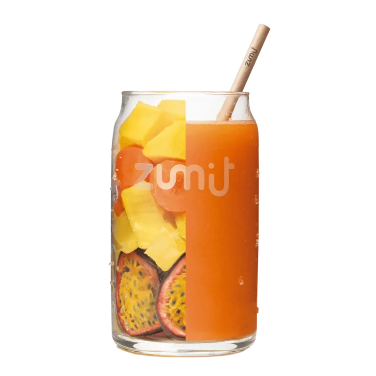 Smoothie Squeeze Nature de Zumit- Caja de 20 unidades de Mango, zanahoria, piña y fruta de la pasión