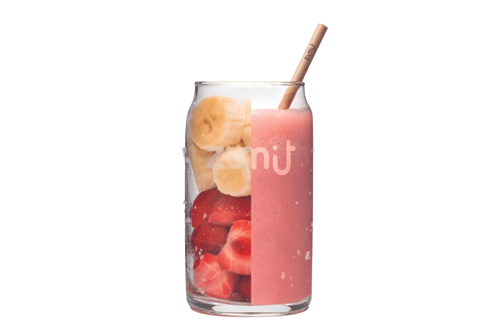 Smoothie Vitality de Zumit- Caja de 20 unidades de plátano y fresa